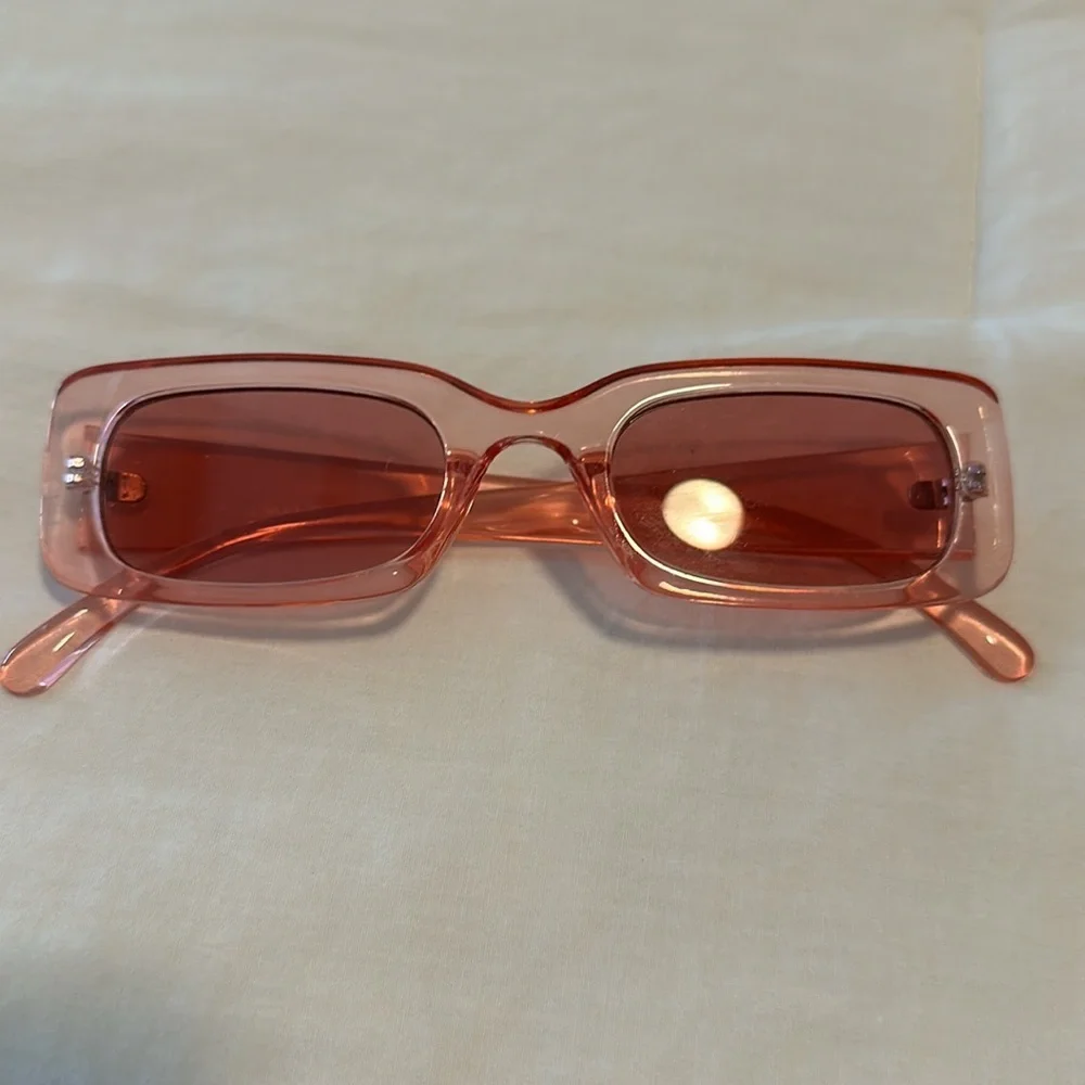 Nordstrom Rectangular Hot Pink Sunglasses OS